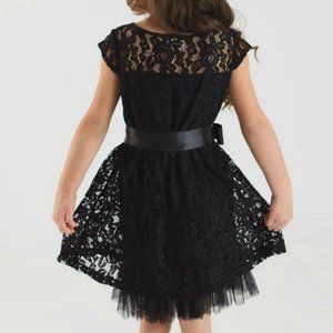 NWT ~ Think Pink Bows Bella Lace Dress Black Girls 4